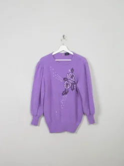 Women's Vintage Wool Embellished Jumper M/L