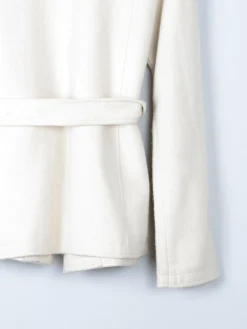 Women's Vintage Wool Mansfield Jacket Cream Belted S