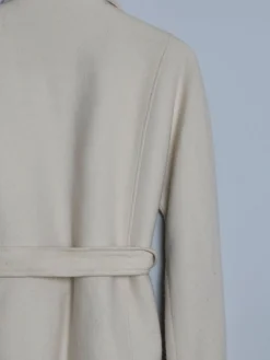 Women's Vintage Wool Mansfield Jacket Cream Belted S
