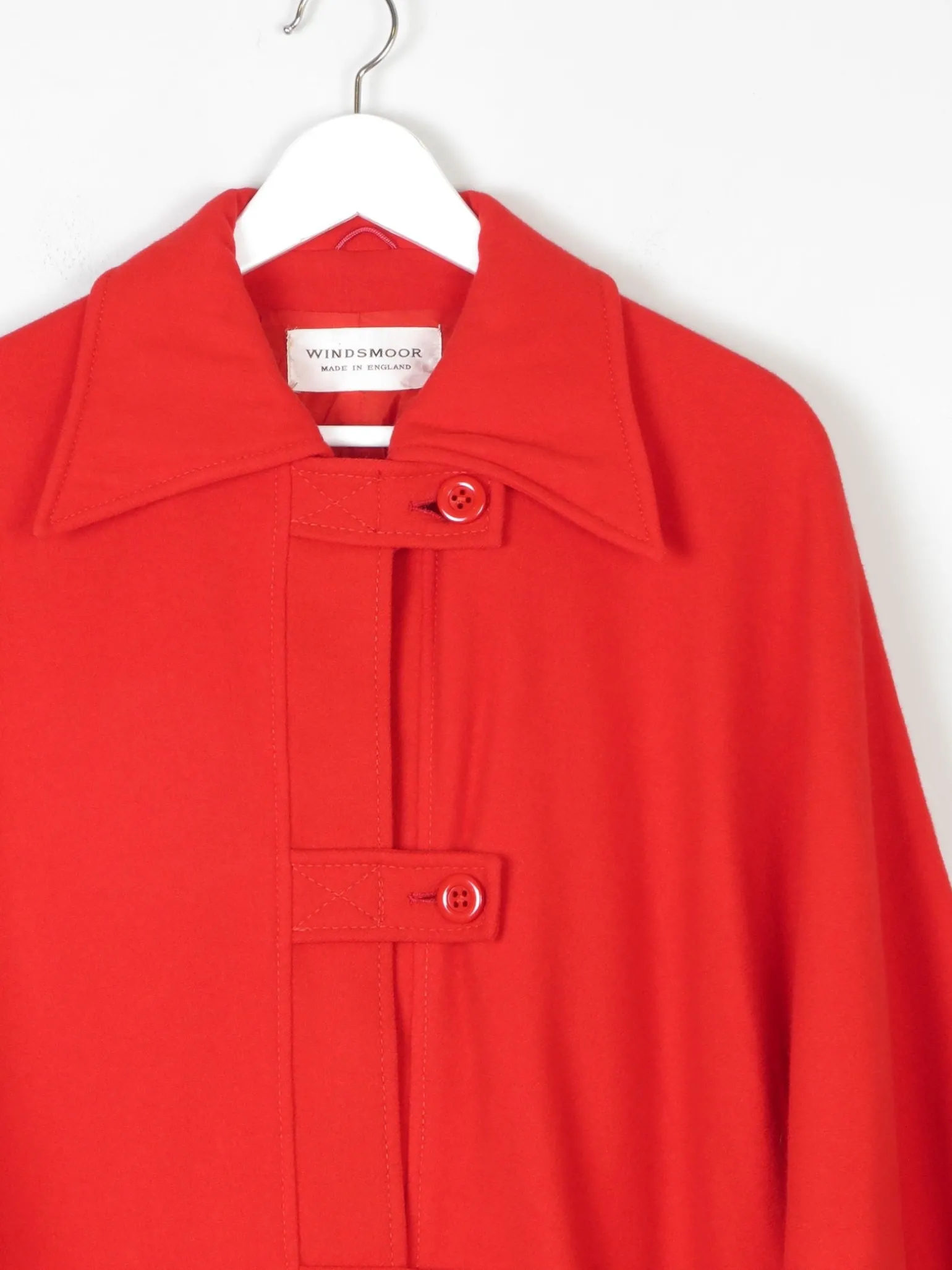 Women's Vintage Wool Short Red Cape 'Windsmoor'