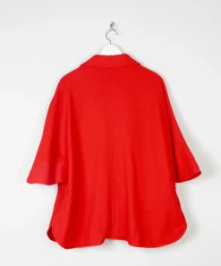 Women's Vintage Wool Short Red Cape 'Windsmoor'
