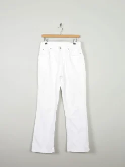 Women's White Vintage Boot Cut Jeans 31"30L 10/12