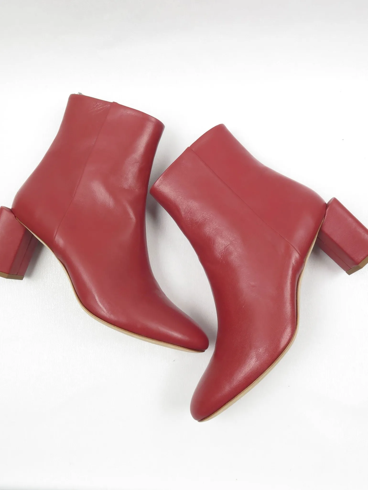 Women's Wine Cos Ankle Boots New 7/40