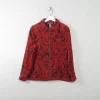 Women's Wine Tapestry Brocade Jacket S/M