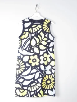 Yellow & Navy Vintage Style Hobbs Shift Dress 12