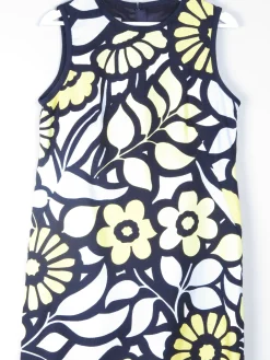 Yellow & Navy Vintage Style Hobbs Shift Dress 12