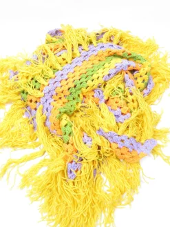 Yellow/Purple/orange Hand Crochet Scarf/Shawl